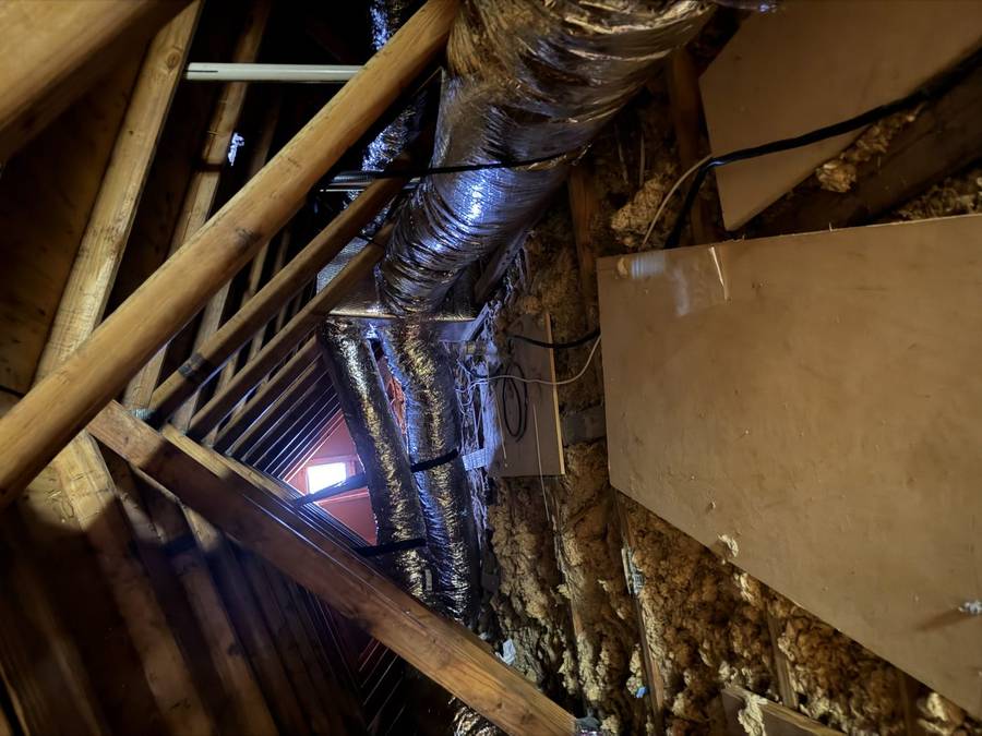 Attic ductwork installation